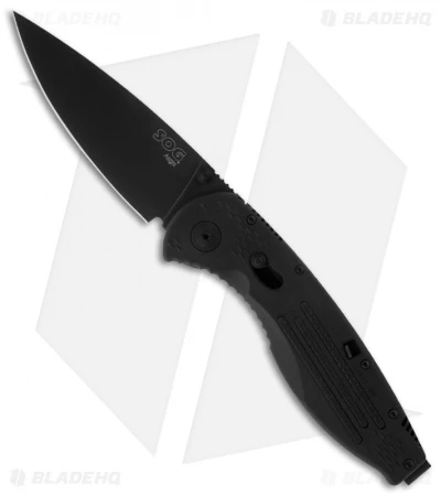 SOG Aegis Knife Spring Assisted Blade (3.5" Black) AE-02 SOG Aegis Knife Spring Assisted Blade (3.5" Black) AE-02 -Benchmade Store sog ae 02 aegis