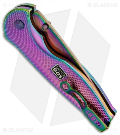 SOG Flash II Spring Assisted Knife (2.5" Spectrum) RAFSA-8 SOG Flash II Spring Assisted Knife (2.5" Spectrum) RAFSA-8 -Benchmade Store sog folding rainbow aluminum flash 2 rafsa 8 side