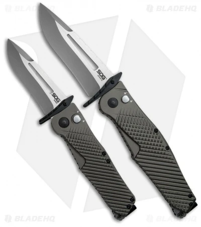 SOG Quake XL Spring Assisted Knife FDE Aluminum (4.5" Two-Tone) IM1101-BX SOG Quake XL Spring Assisted Knife FDE Aluminum (4.5" Two-Tone) IM1101-BX -Benchmade Store sog quake xl im1101 bx im1001 bx dl