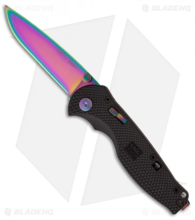 SOG Flash I Spring Assisted Knife Black Handle (2.5" Spectrum) RFSA-7 SOG Flash I Spring Assisted Knife Black Handle (2.5" Spectrum) RFSA-7 -Benchmade Store sog rfsa 7 flash 1 rainbow