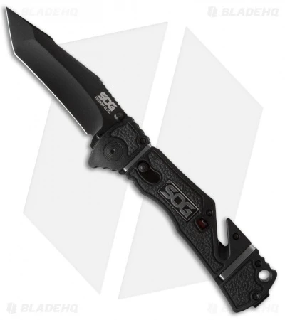 SOG Trident Elite Tanto Spring Assisted Knife (3.7" Black) TF104 SOG Trident Elite Tanto Spring Assisted Knife (3.7" Black) TF104 -Benchmade Store sog tf104 bx trident elite tini tanto jm